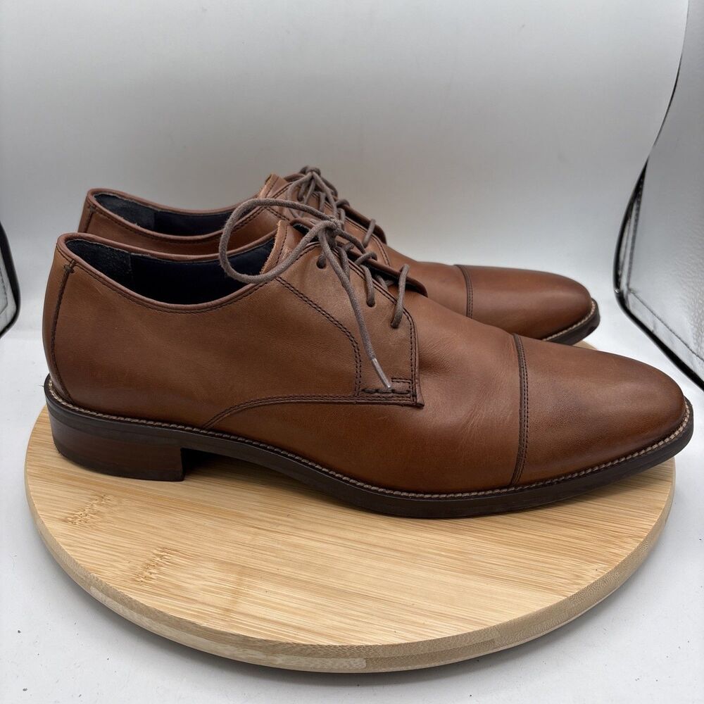 Cole Haan Lenox Hill Cap Toe Oxford Shoes Men’s 11M Brown Leather C11632 Lace